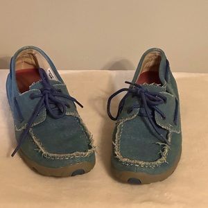 Twisted X boat shoes. Denim. Size 9M